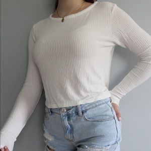brandy melville white long sleeve